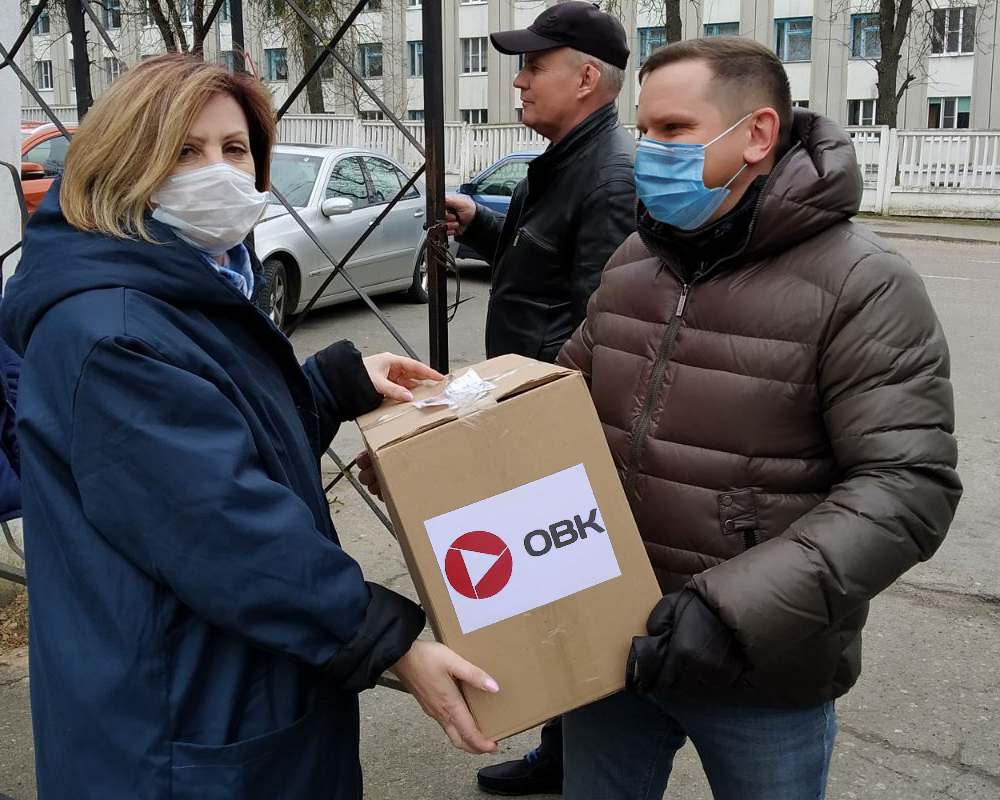Компания ОБК доставила антисептики в Витебскую областную клиническую инфекционную больницу