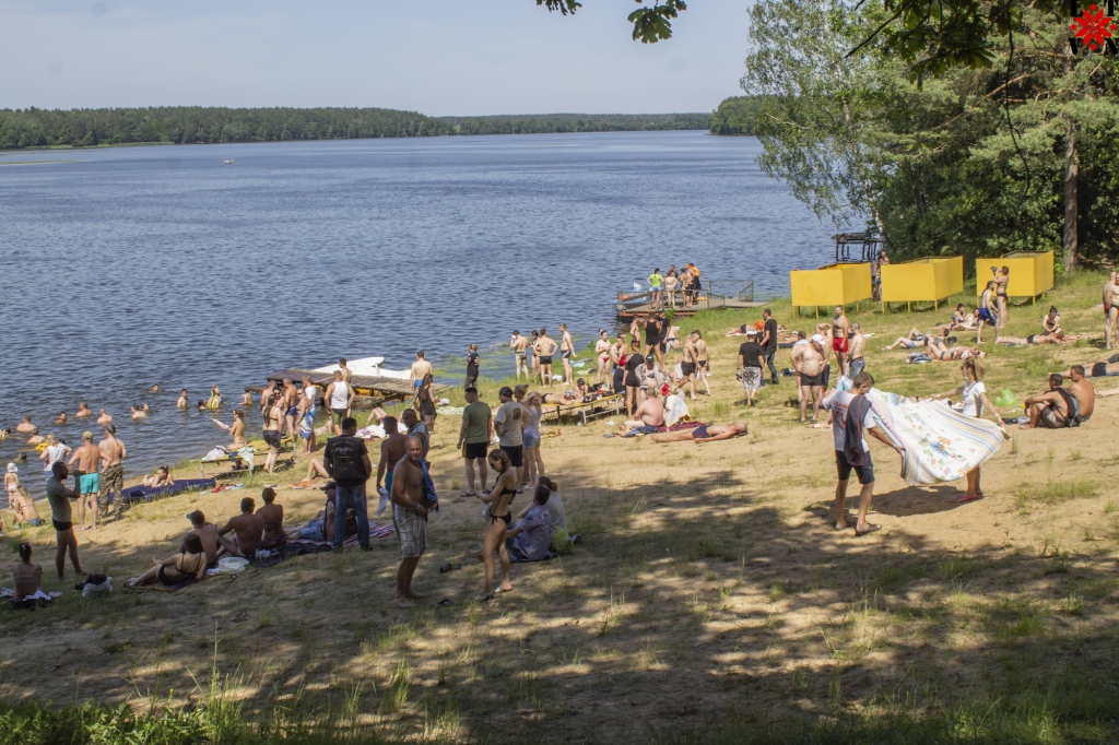 От жары все прятались в воде От жары все прятались в воде